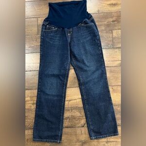 Motherhood maternity straight leg blue jeans size Large excellent condition